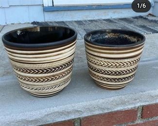 Mid Century pots $75