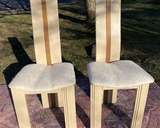 Post modern italian  lacquer chairs 6. $125 each chair