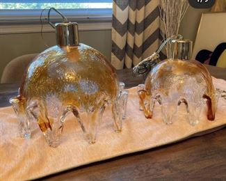Murano blown glass light set $300