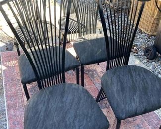 Post modern metal fan chairs $200 all 6