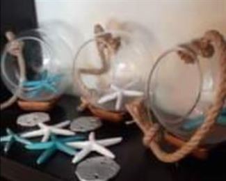 Big bubble decor can hang, succulents shells whatever $100