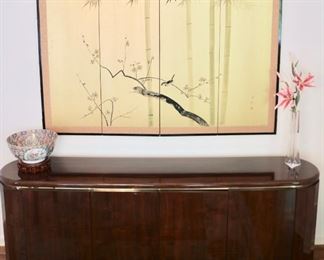 MCM Sideboard, Asian Four Panel Screen