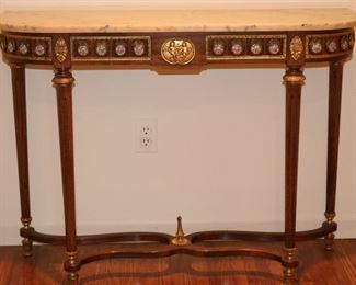 Marble top French Console Table 