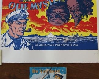 Two Dutch Lithograph and Comic Story Book