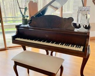 27. Weber Baby Grand Piano & Bench 20391 (46")