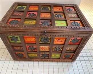 54. Indonesian Style Small Trunk (19" x 12" x 13")