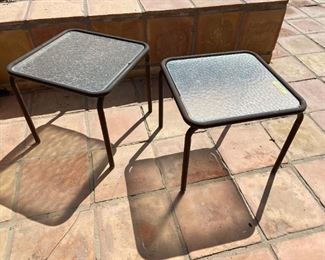 glass top end tables