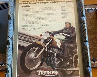Triumph motorcycle advertisement 