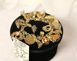 14k Charm bracelet 