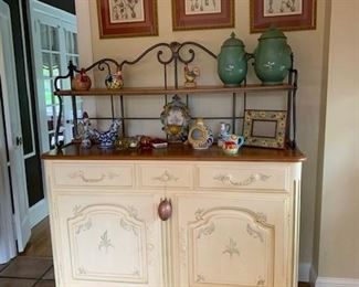 country french painted hutch - ethan allen
