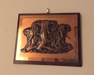 Bronze mounted carving.