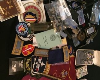 Military Plaques, awards, pins, clothes and more.