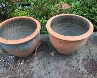 Clay pots.