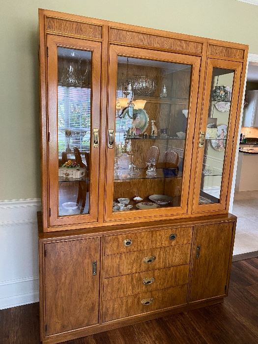 Drexel mid century buffet and hutch / china cabinet
