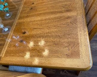 Detail of dining table top