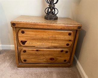 one of a pair of 70's nightstands