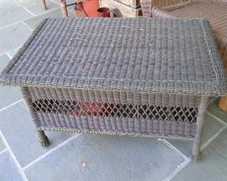 Resin wicker table