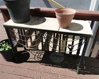 Planters outdoor table