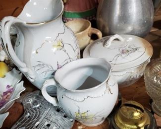 Antique porcelain serving set