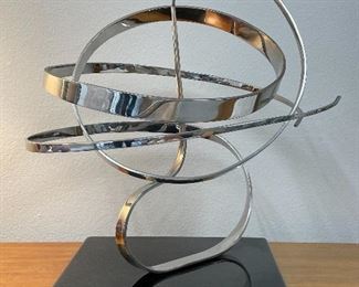 Kinetic Polished Stainless Steel Sculpture by Michael Cutler.