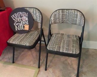 Pair Folding Chairs 