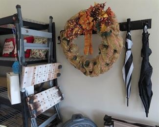 Fall Wreath - 2 Work Tables - 2 Umbrellas 