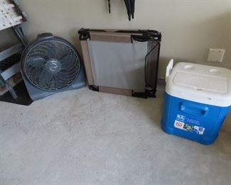 Fold Out Chair - Fan - Ice Chest