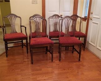 Set of 6 Vintage mahogany Formal Dining Chairs