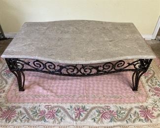Wrought Iron Scroll Coffee Table