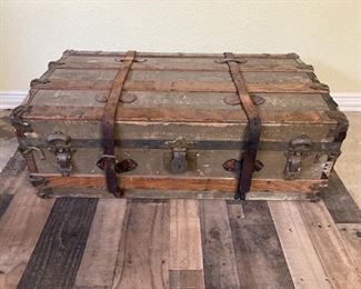 Antique Wooden Steamer Trunk