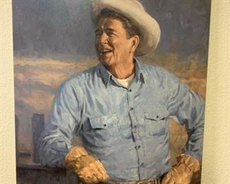 Giclee on canvas of Ronald Reagan