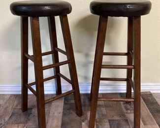 Pair of Padded around Barstools