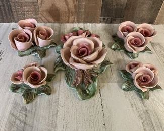 Lot of Capodimonte Italian Porcelain Roses