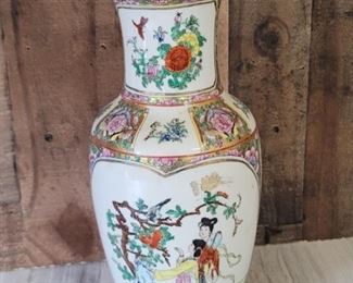 Vintage Famille Rose Chinese Porcelain Vase