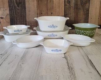 Lot of 10 Corning Ware Casseroles