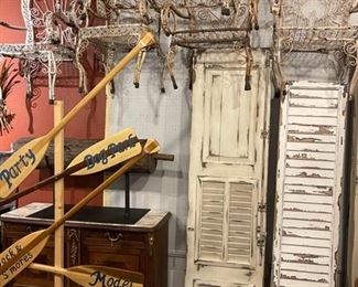 Misc. milk painted pieces and chairs