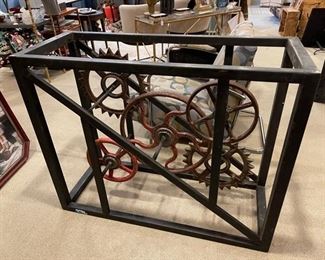 Unique console table (comes with a glass top)