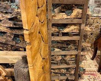 Teak slice board or shelf