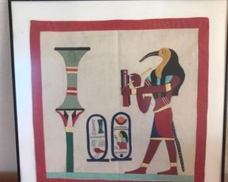 Egyptian God of Scribes Fabric Art