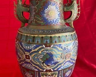 Brass Vintage Champleve Vase 1970 Indian Brass Vintage Tray and Vase