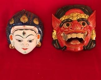 PapierMache Dragon Japanese Geisha Mask