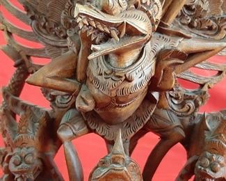 Vintage Garuda Wooden Statue