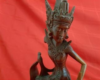 Wooden Sculpture Goddess Dewi Ratih