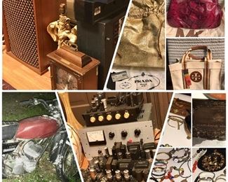 -TUBE AMPLIFIER-KAWASAKI MOTORCYCLE-JEWELRY-TORI BURCH- PRADA PURSE