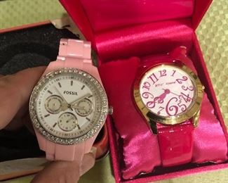 fossil watch  and betsy johnson watch