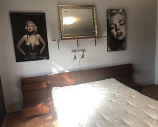 queen platform bed   info on other pics  