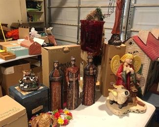 southern living  3 wisemen w/ box-   and more -several christmas collectibles- from good brands 