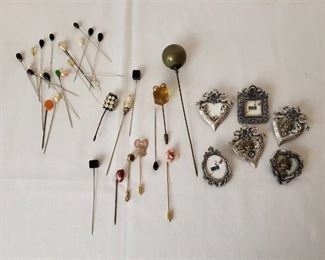 Pins and picture frame brooches