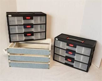 (2) Zag Portable Storage Containers and Small Box