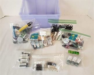 Assortment of Beads with storage tote